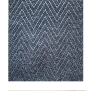 Covor de intrare antiderapant - zig zag uni - 45x75 cm - gri antracit - imagine 2