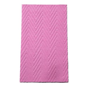 Covor de intrare antiderapant - zig zag uni - 45x75 cm - roz - imagine 2