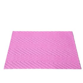 Covor de intrare antiderapant - zig zag uni - 45x75 cm - roz