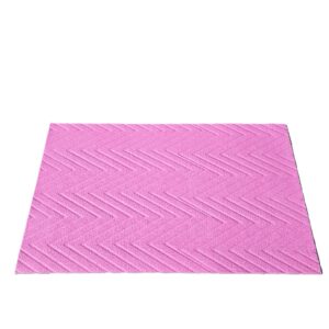 Covor de intrare antiderapant - zig zag uni - 45x75 cm - roz