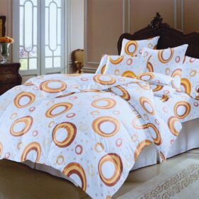 Lenjerie de pat 2 persoane, tesatura clasica neteda, 100% bumbac, decor geometric - 28