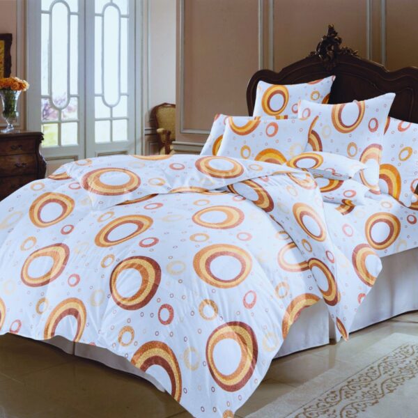 Lenjerie de pat 2 persoane, tesatura clasica neteda, 100% bumbac, decor geometric - 28