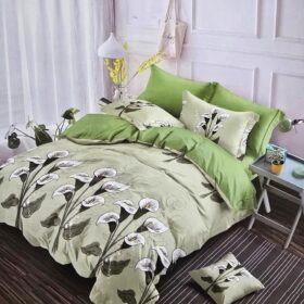 Lenjerie finet gros, XXL cu cearceaf pat - Model floral, 6 piese, YoYo, 51