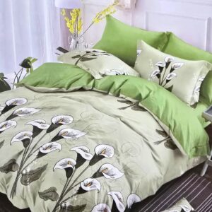 Lenjerie finet gros, XXL cu cearceaf pat - Model floral, 6 piese, YoYo, 51 - imagine 2