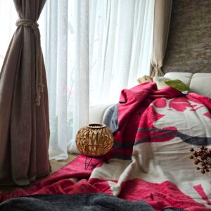 Patura Kotonia Home Vicuna - Decor Craciun, cu doua fete, dimensiunea 180x220 cm, reni - imagine 7