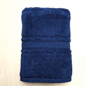 Prosop baie Plush Luxury Jacquard - 100% Bumbac, 650 g/mp, albastru royal - imagine 5
