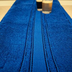 Prosop baie Plush Luxury Jacquard - 100% Bumbac, 650 g/mp, albastru royal - imagine 3