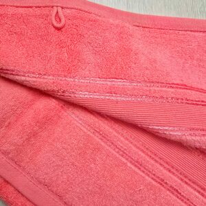 Prosop baie Plush Luxury Jacquard - 100% Bumbac, 650 g/mp, corai - imagine 4