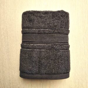 Prosop baie Plush Luxury Jacquard - 100% Bumbac, 650 g/mp, gri antracit - imagine 3