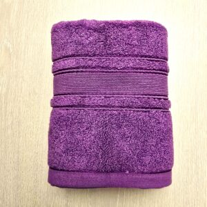 Prosop baie Plush Luxury Jacquard - 100% Bumbac, 650 g/mp, mov - imagine 5