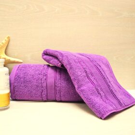 Prosop baie Plush Luxury Jacquard - 100% Bumbac, 650 g/mp, mov