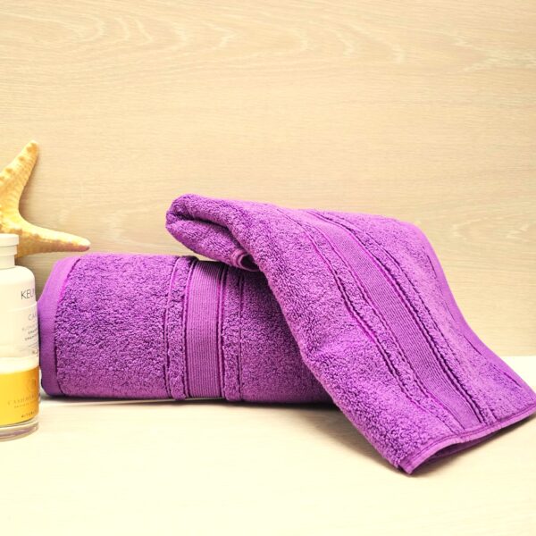 Prosop baie Plush Luxury Jacquard - 100% Bumbac, 650 g/mp, mov