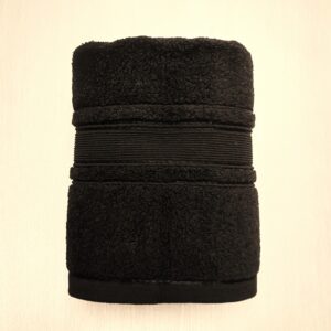Prosop baie Plush Luxury Jacquard - 100% Bumbac, 650 g/mp, negru - imagine 7