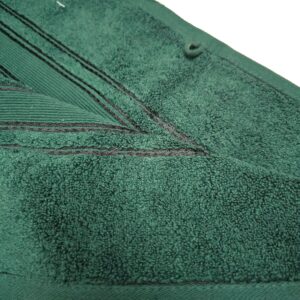 Prosop baie Plush Luxury Jacquard - 100% Bumbac, 650 g/mp, verde smarald - imagine 5