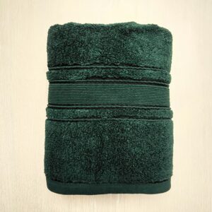 Prosop baie Plush Luxury Jacquard - 100% Bumbac, 650 g/mp, verde smarald - imagine 4