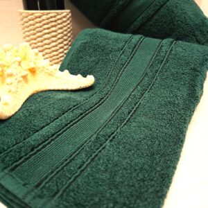 Prosop baie Plush Luxury Jacquard - 100% Bumbac, 650 g/mp, verde smarald - imagine 3