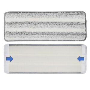 Set 2 rezerve mop pentru galeata cu mop plat, microfobra 12x32 cm - imagine 2