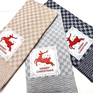 Set 2 prosoape bucatarie, 40x60 cm cu decor imprimat, de Craciun - 11 - imagine 3