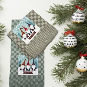 Set 2 prosoape bucatarie, 40x60 cm cu decor imprimat, de Craciun - 08