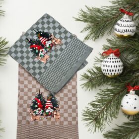 Set 2 prosoape bucatarie, 40x60 cm cu decor imprimat, de Craciun - 10