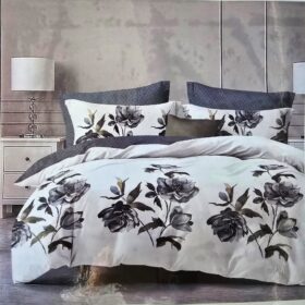 Lenjerie finet gros 3D Noa XXL - 6 piese, decor floral 114