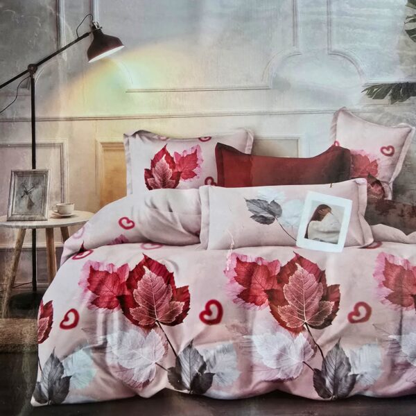 Lenjerie finet gros 3D Noa XXL - 6 piese, decor floral 122