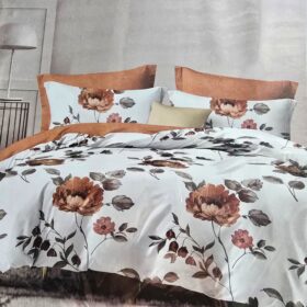 Lenjerie finet gros 3D Noa XXL - 6 piese, decor floral 125