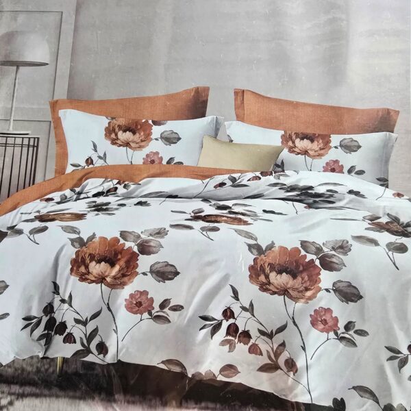Lenjerie finet gros 3D Noa XXL - 6 piese, decor floral 125