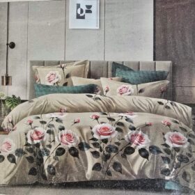 Lenjerie finet gros 3D Noa XXL - 6 piese, decor floral 129