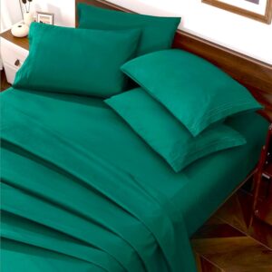Cearceaf pentru pat Kotonia Home, 100% bumbac, ranforce color uni, aqua marine - imagine 4