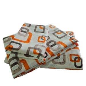 Lenjerie de pat 2 persoane, tesatura clasica neteda, 100% bumbac, fond alb, decor geometric - 39 - imagine 3