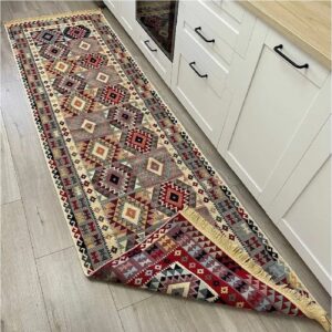 Covor cu tesatura plata cu decor traditional - Kilim cu doua fete - 01 - imagine 10