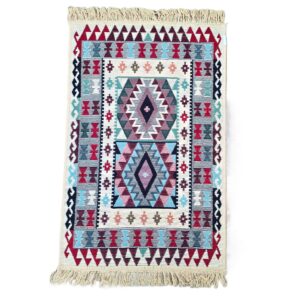 Covor cu tesatura plata cu decor traditional - Kilim cu doua fete - 01 - imagine 8