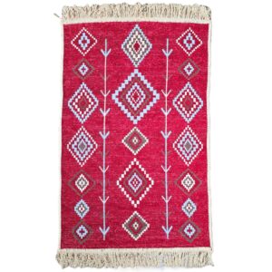 Covor cu tesatura plata cu decor traditional - Kilim cu doua fete - 02 - imagine 7