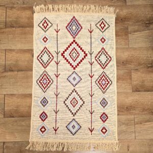 Covor cu tesatura plata cu decor traditional - Kilim cu doua fete - 02 - imagine 8