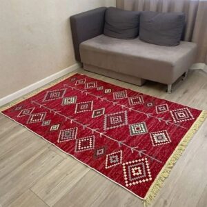 Covor cu tesatura plata cu decor traditional - Kilim cu doua fete - 02 - imagine 5