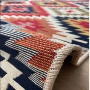 Covor cu tesatura plata cu decor traditional - Kilim cu doua fete - 03 - imagine 9