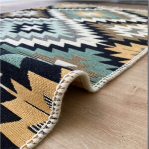 Covor cu tesatura plata cu decor traditional - Kilim cu doua fete - 05 - imagine 8