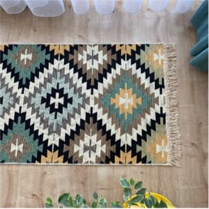 Covor cu tesatura plata cu decor traditional - Kilim cu doua fete - 05 - imagine 7