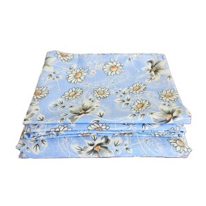Lenjerie de pat 2 persoane, tesatura clasica neteda, 100% bumbac, fond alb, decor floral - 41 - imagine 3
