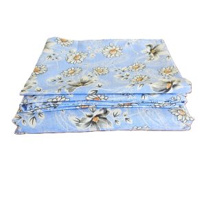 Lenjerie de pat 2 persoane, tesatura clasica neteda, 100% bumbac, fond alb, decor floral - 41 - imagine 4