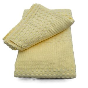 Cuvertura Kotonia Home - Waffle, 220x240 cm, 100% bumbac - galben pai - imagine 3