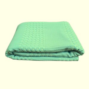 Cuvertura Waffle Kotonia Home - Bebe, 100x100 cm, 100% bumbac - Verde fistic - imagine 5