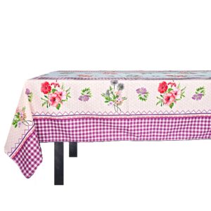 Fata de masa Kotonia Home - Picnic, 100% bumbac, creton, decor floral mov - imagine 2