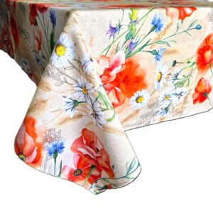 Fata de masa Kotonia Home - Picnic, 100% bumbac, creton, decor flori de camp - imagine 4
