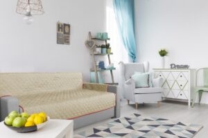 Husa cu doua fete, pentru canapea 2 locuri 125x185 cm (sezut) – corai+ vanilla - imagine 3