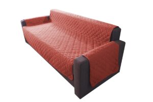 Husa cu doua fete, pentru canapea 2 locuri 125x185 cm (sezut) – corai+ vanilla - imagine 4