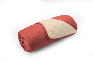 Husa cu doua fete, pentru canapea 2 locuri 125x185 cm (sezut) – corai+ vanilla - imagine 2