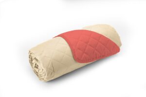 Husa cu doua fete, pentru canapea 2 locuri 125x185 cm (sezut) – corai+ vanilla - imagine 6