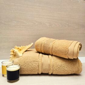 Prosop baie Plush Luxury Jacquard - 100% Bumbac, 650 g/mp, cappuccino